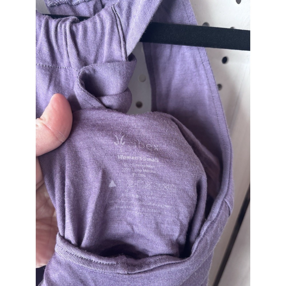 Ibex Women's Small Purple Tie Neck Mini Sundress Built In Bra Merino Wool - Picture 6 of 6